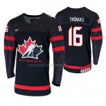 Maglia Hockey Canada Akil Thomas 2020 Iihf World Junior Championship Nero