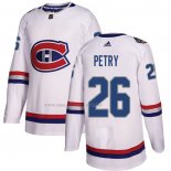 Maglia Hockey Montreal Canadiens Jeff Petry Autentico 2017 100 Classic Bianco