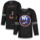 Maglia Hockey New York Islanders Nick Leddy 2020 USA Flag Nero