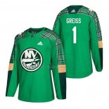 Maglia Hockey New York Islanders Thomas Greiss 2018 Festa di san Patrizio Verde