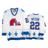 Maglia Hockey Quebec Nordiques Colin Wilson Heritage Vintage Replica 1991-95 Bianco