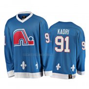 Maglia Hockey Quebec Nordiques Nazem Kadri Heritage Vintage Blu