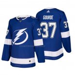 Maglia Hockey Tampa Bay Lightning Yanni Gourde Home Autentico Giocatore Blu