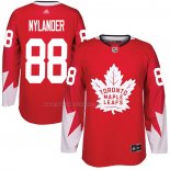 Maglia Hockey Toronto Maple Leafs William Nylander Canada Autentico Rosso