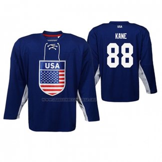 Maglia Hockey USA Patrick Kane USA Iihf World Championship National Team Blu