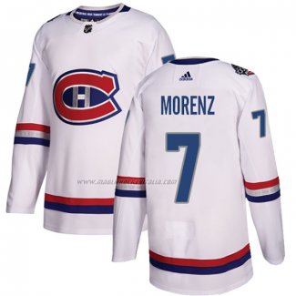 Maglia Hockey Montreal Canadiens Howie Morenz Autentico 2017 100 Classic Bianco