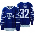 Maglia Hockey Toronto Maple Leafs Josh Leivo 1918 Arenas Throwback Blu