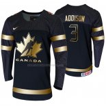 Maglia Hockey Canada Calen Addison 2020 Iihf World Junior Championship Golden Edition Limited Nero