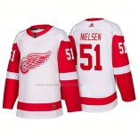 Maglia Hockey Detroit Red Wings Frans Nielsen New Outfitted 2018 Bianco