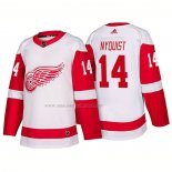Maglia Hockey Detroit Red Wings Gustav Nyquist New Outfitted 2018 Bianco