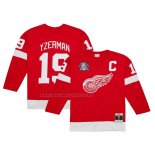 Maglia Hockey Detroit Red Wings Steve Yzerman Mitchell & Ness Captain Patch 1996-97 Blue Line Rosso