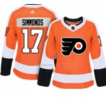 Maglia Hockey Donna Philadelphia Flyers Wayne Simmonds Autentico Giocatore Arancione