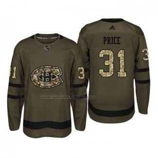 Maglia Hockey Montreal Canadiens Carey Price 2018 Salute To Service Verde Militare