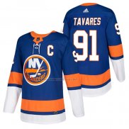 Maglia Hockey New York Islanders John Tavares Autentico Home Captain 2018 Blu