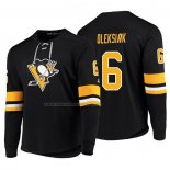 Maglia Hockey Pittsburgh Penguins Jamie Oleksiak Platinum Nero