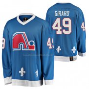 Maglia Hockey Quebec Nordiques Samuel Girard Heritage Vintage Replica Blu