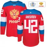 Maglia Hockey Rusia Artem Anisimov Premier 2016 World Cup Rosso