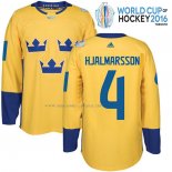 Maglia Hockey Suecia Niklas Hjalmarsson Premier 2016 World Cup Giallo