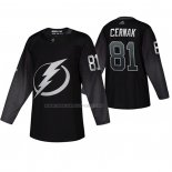 Maglia Hockey Tampa Bay Lightning Erik Cernak Alternato Nero
