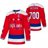 Maglia Hockey Washington Capitals Alexander Ovechkin 700 Goals Alternato Autentico Rosso