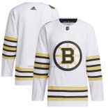 Maglia Hockey Boston Bruins 100th Anniversario Primegreen Autentico Bianco