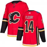 Maglia Hockey Calgary Flames Fleury Home Autentico Rosso