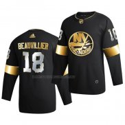 Maglia Hockey Golden Edition New York Islanders Anthony Beauvillier Limited Autentico 2020-21 Nero