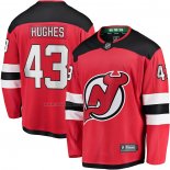 Maglia Hockey New Jersey Devils Luke Hughes Home Breakaway Rosso