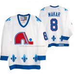 Maglia Hockey Quebec Nordiques Cale Makar Heritage Vintage Replica Bianco