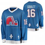 Maglia Hockey Quebec Nordiques Michel Goulet Heritage Vintage Replica Blu