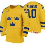 Maglia Hockey Suecia Alexander Wennberg Home 2020 Iihf World Giallo
