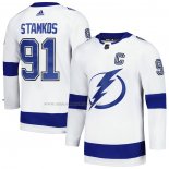 Maglia Hockey Tampa Bay Lightning Steven Stamkos Away Primegreen Autentico Pro Bianco
