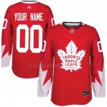 Maglia Hockey Toronto Maple Leafs Personalizzate Canada Autentico Rosso