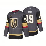 Maglia Hockey Vegas Golden Knights Reilly Smith Steel Autentico Home Giocatore 2018 Gris