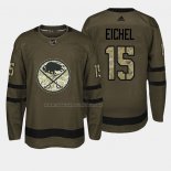 Maglia Hockey Buffalo Sabres Jack Eichel 2018 Salute To Service Verde Militare