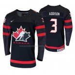 Maglia Hockey Canada Calen Addison 2020 Iihf World Junior Championship Nero