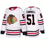 Maglia Hockey Chicago Blackhawks Brian Campbell Away 2018 Bianco