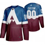 Maglia Hockey Colorado Avalanche Personalizzate 2020 Stadium Series Blu