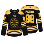 Maglia Hockey Donna Boston Bruins David Pastrnak Autentico Giocatore Nero