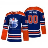 Maglia Hockey Edmonton Oilers Personalizzate Alternato Autentico Blu