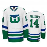 Maglia Hockey Hartford Whalers Justin Williams Heritage Throwback Bianco