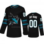 Maglia Hockey San Jose Sharks Personalizzate Alternato Autentico Nero