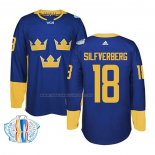 Maglia Hockey Suecia Jakob Silfverberg Premier 2016 World Cup Blu