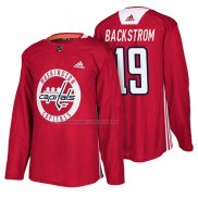 Maglia Hockey Washington Capitals Nicklas Backstrom New Season Practice Rosso