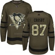 Maglia Hockey Bambino Pittsburgh Penguins Sidney Crosby 2018 Salute To Service Verde Militare