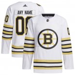 Maglia Hockey Boston Bruins 100th Anniversary Primegreen Autentico Personalizzate Bianco