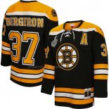 Maglia Hockey Boston Bruins Patrice Bergeron Mitchell & Ness Big & Tall 2010 Alternato Captain Patch Blue Line Nero