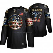 Maglia Hockey Golden Edition Boston Bruins Patrice Bergeron Independence Day Nero