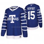 Maglia Hockey Toronto Maple Leafs Alexander Kerfoot Throwback Autentico Pro Blu