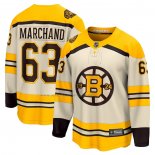 Maglia Hockey Boston Bruins Brad Marchand 100th Anniversario Premier Breakaway Crema